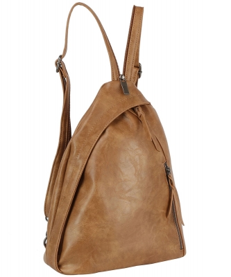 Fashion Convertible Backpack Sling Bag JNM-0111 STONE